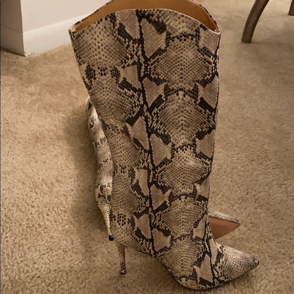 Schutz Maryana Western Snake Leather boots
